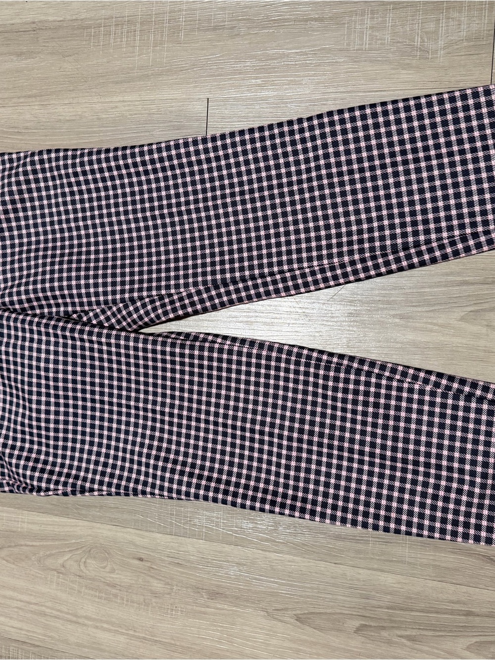 Express Editor Plaid Check Pants Navy Pink White Size 8R